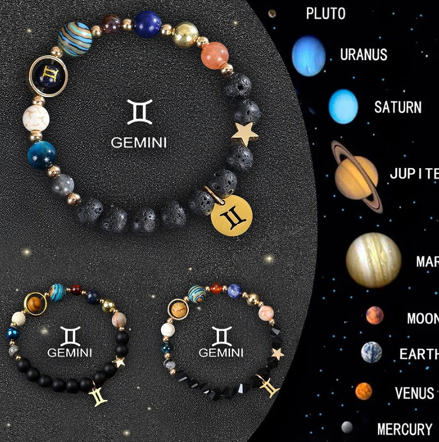 Twelve Zodiac Crystal Bracelets