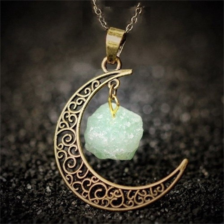 European And American Jewelry Natural Stone Crystal Necklace