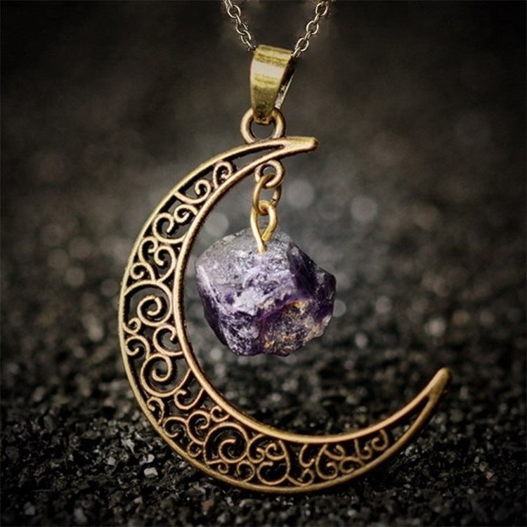 European And American Jewelry Natural Stone Crystal Necklace