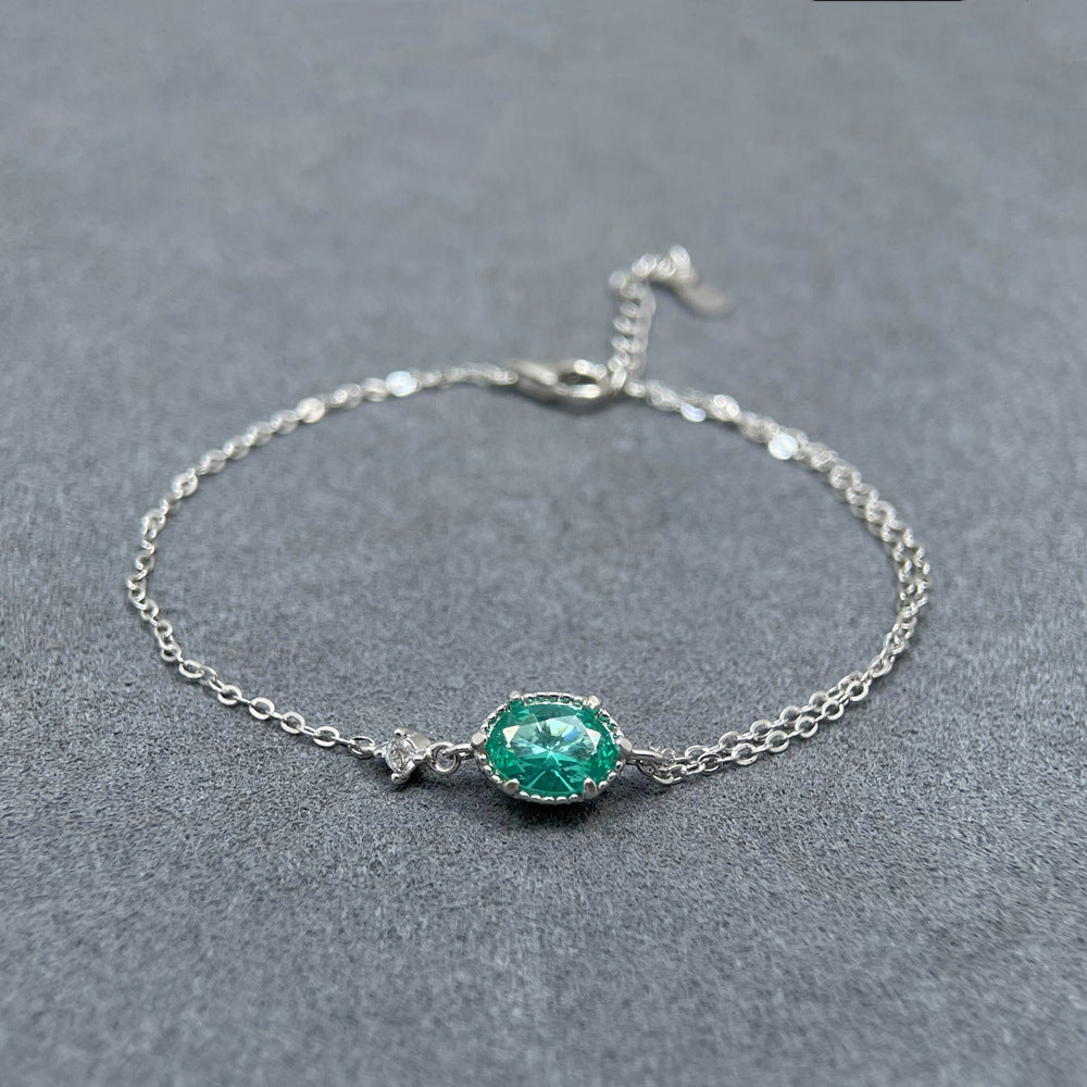 Silver Single- And Double-layer Cross-link Assembled Bracelet