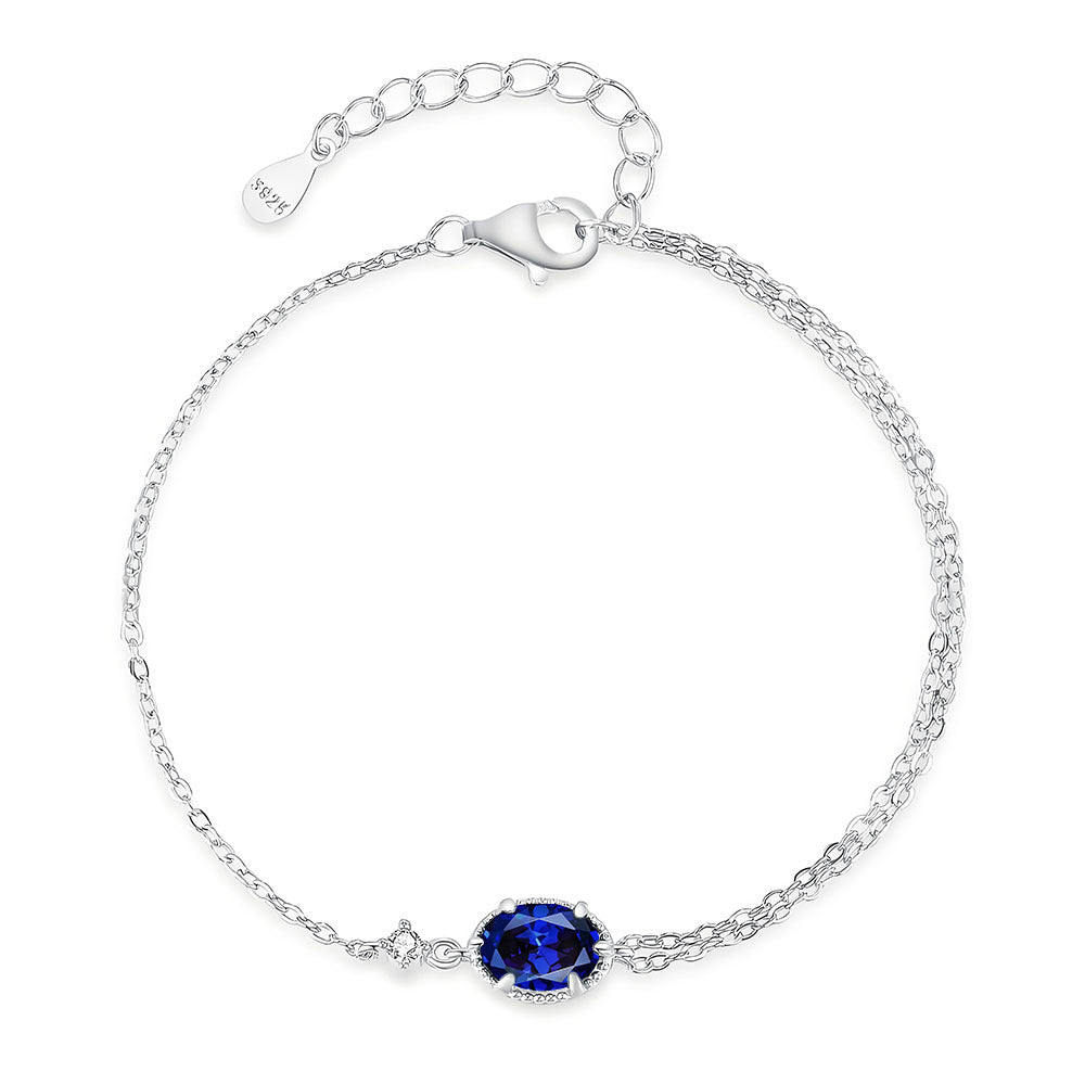 Silver Single- And Double-layer Cross-link Assembled Bracelet