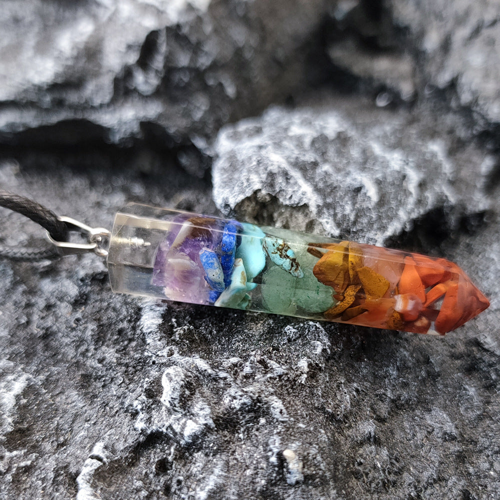 Multicolor Rainbow Crystal Hexagram Pendant