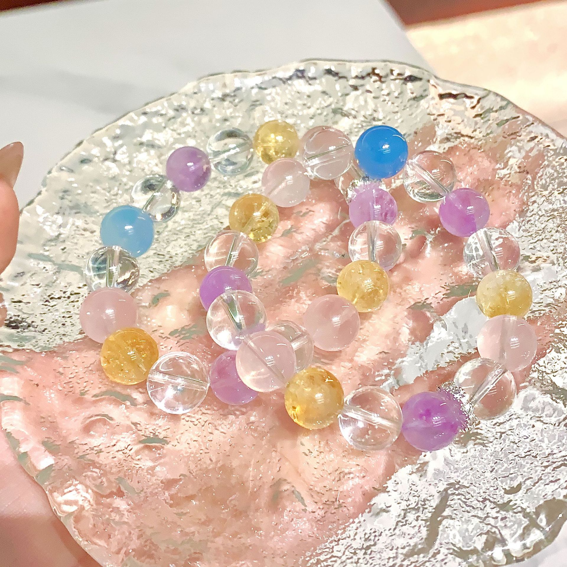Natural Crystal Bracelet Duobao DIY Niche Original Design Crystal Bracelet