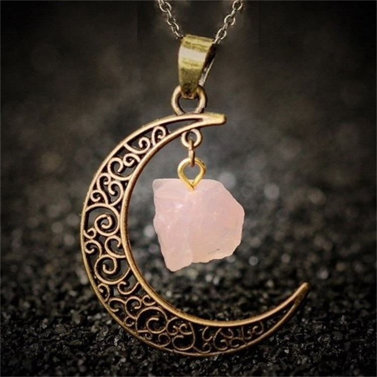 European And American Jewelry Natural Stone Crystal Necklace