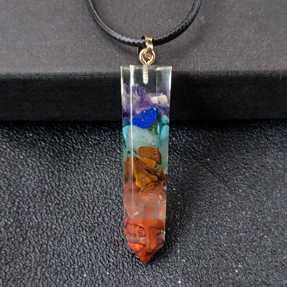 Multicolor Rainbow Crystal Hexagram Pendant