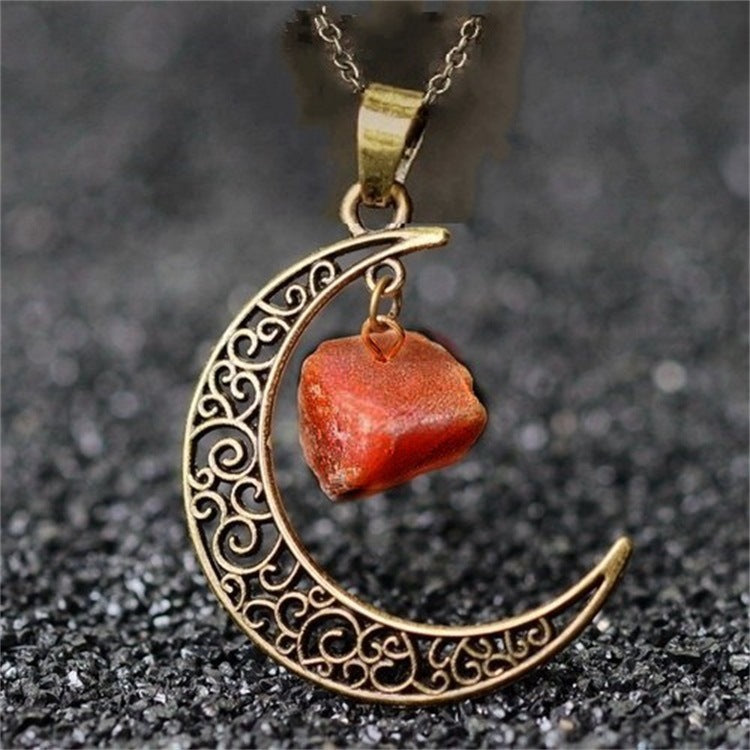European And American Jewelry Natural Stone Crystal Necklace