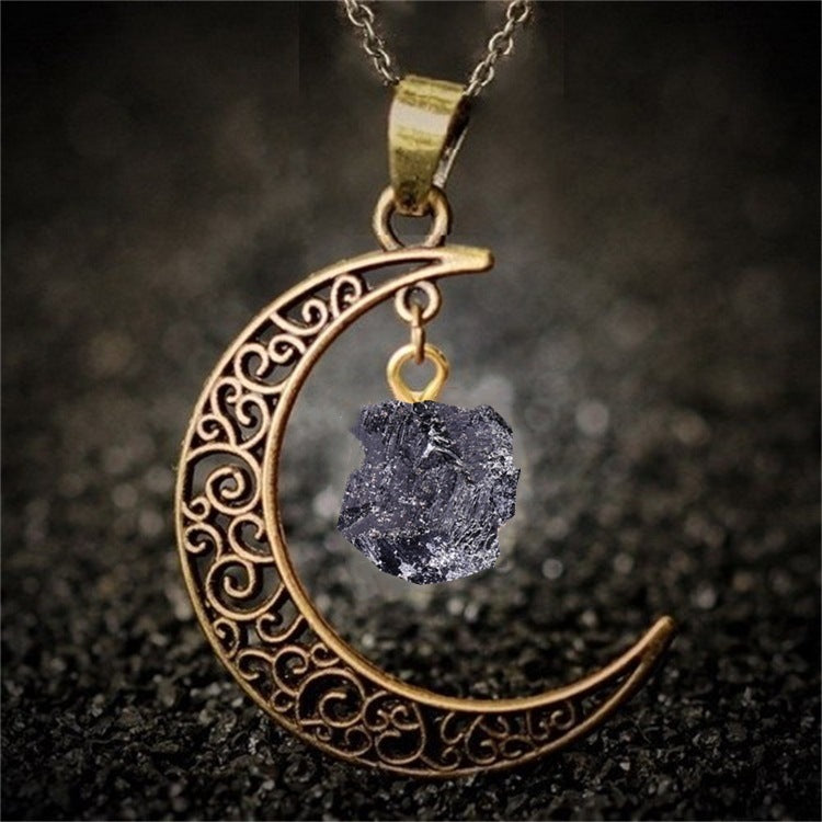 European And American Jewelry Natural Stone Crystal Necklace